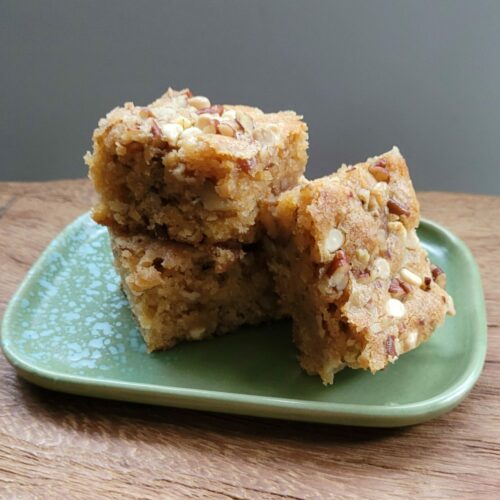 pecan-karamel blondies